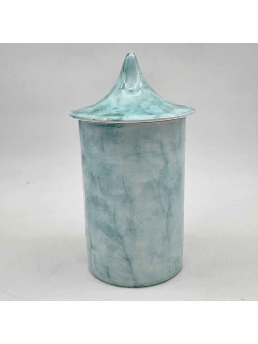 MCM Ceramica Di Milano Italy Hand-Painted Porcelain Canister Retro Bath Scene - Picture 8 of 14